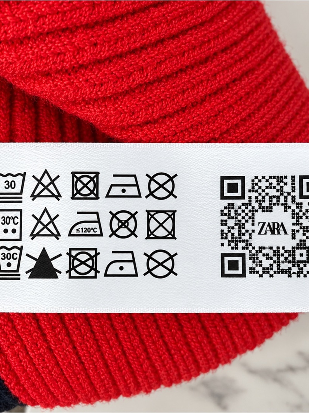 Zara Navy Sweater with Red Side Panels - Picture 5 of 6